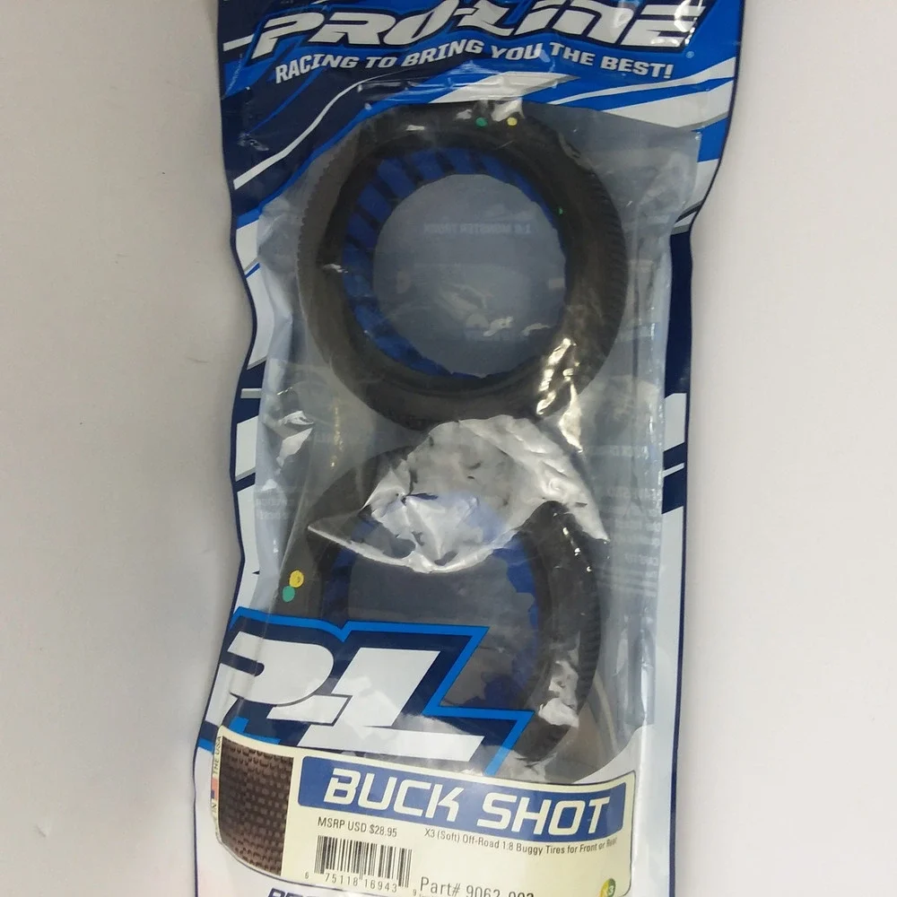Proline Buck Shot X3 Soft Off Road 1:8 Buggy‎ Tires For Front/Rear Part #9062-03